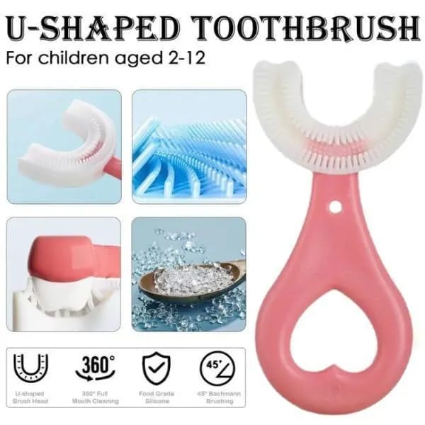 Baby U Shaped Toothbrush for Kids | 360° Soft Silicone