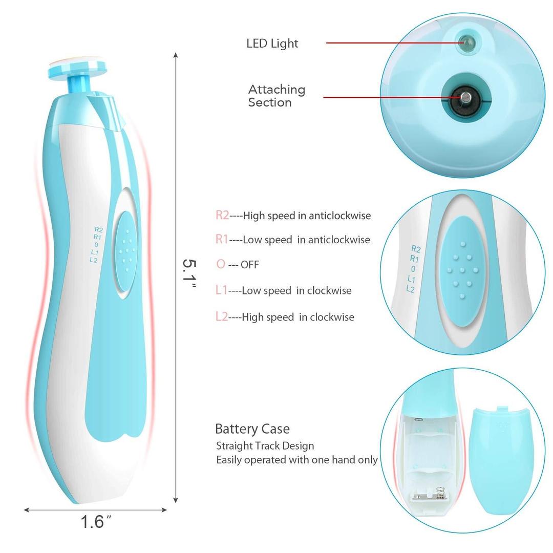 Baby electric nail clipper nail cutter manicure & Pedicure 0m+