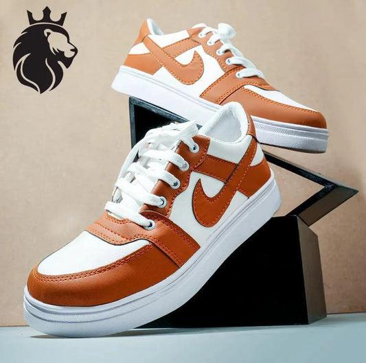Brown And White Sneakers