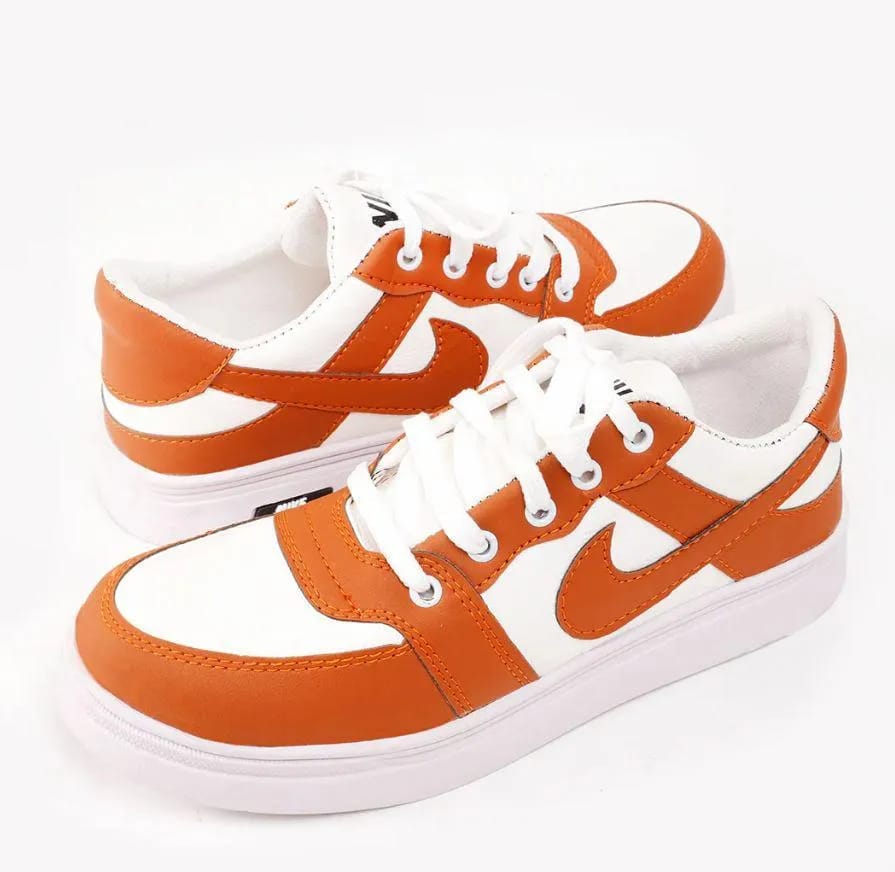 Brown And White Sneakers