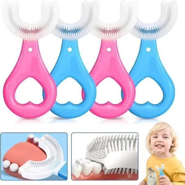 Baby U Shaped Toothbrush for Kids | 360° Soft Silicone