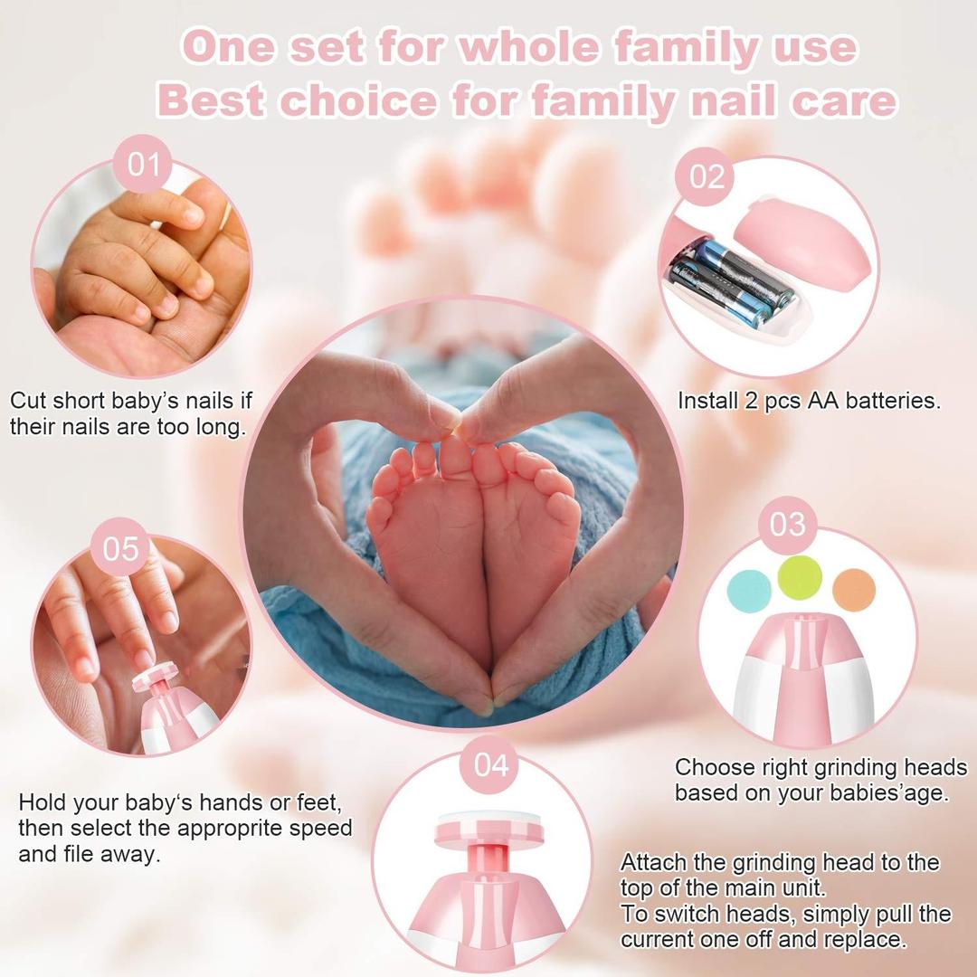 Baby electric nail clipper nail cutter manicure & Pedicure 0m+