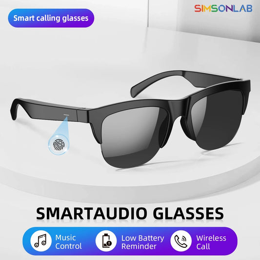 Smart Bluetooth V5.4 Sunglasses Glasses Call Outdoor Sports Headphones HIFI Black Technology Anti-touch UV For Men And Women