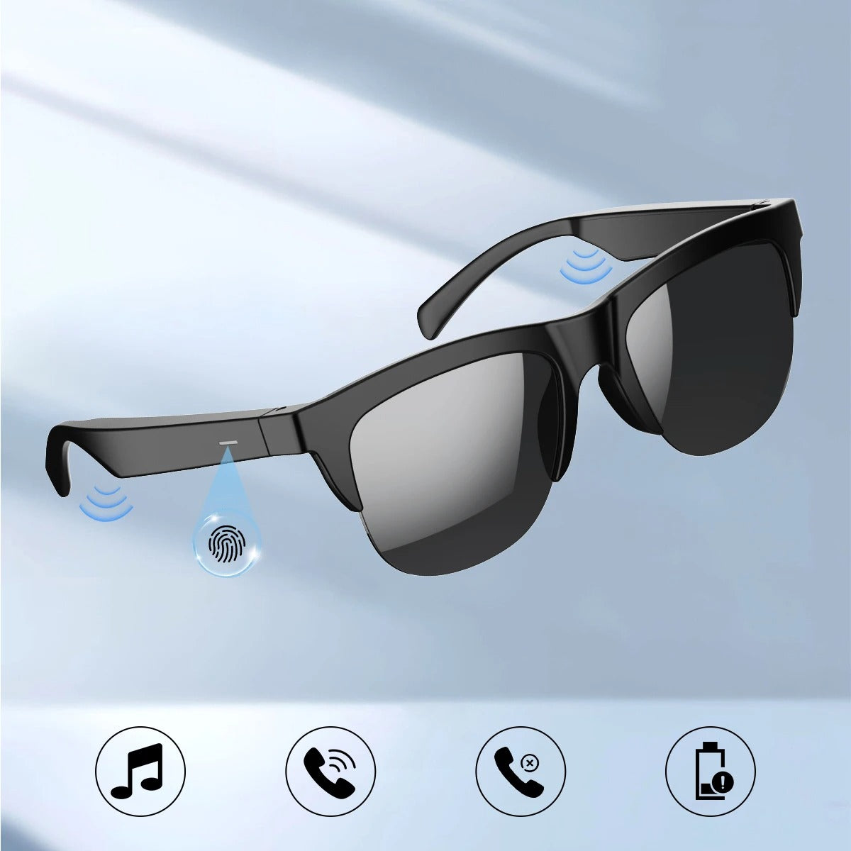 New Smart Glasses Bluetooth Calling Music Control Wireless Fashionable Bluetooth Headphones For Men Women Gifts Earphone Outdoor